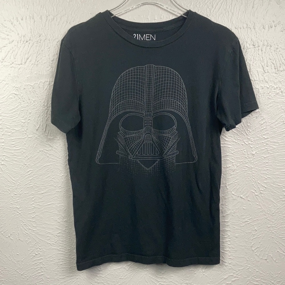 21 MEN Black Darth Vader Grid Helmet Shirt Size S
